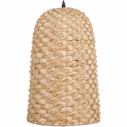 Lampada a sospensione in legno di bambù. Dona luce nuova alla zona giorno o alla cucina con questo lampadario bambù. La sua f ...