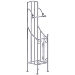 Beliani - Porta rotoli di carta igienica in metallo 68 cm grigio