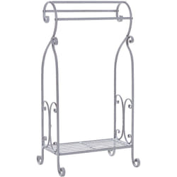 Beliani - Porta asciugamani da bagno a 3 binari stile vintage grigio Linares