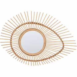Specchio da parete con cornice a raggiera irregolare. Porta il sole in casa con questo prezioso specchio. Ideale per la sala ...