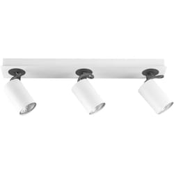 Beliani - Plafoniera industriale metallo 3 fuochi orientabili bianco Klip