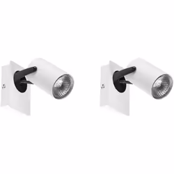 Coppia di applique con paralumi orientabili. Apri le porte alla funzionalità e all'eleganza in camera da letto o in soggiorno ...