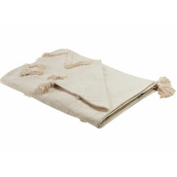 Beliani - Coperta in cotone boho 130 x 180 cm motivo geometrico beige Guna