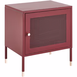 Moderno mobiletto in metallo con 2 ampi cassetti. Decora la camera da letto con questo comodino in stile moderno. Realizzato ...