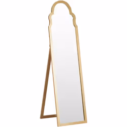 Specchio da pavimento dorato. Questo specchio alto, decorativo ed essenziale al contempo, è la scelta perfetta per la camera  ...