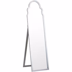 Specchio da pavimento argentato. Questo specchio alto, decorativo ed essenziale al contempo, è la scelta perfetta per la came ...