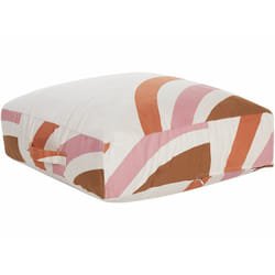 Beliani - Pouf quadrato in cotone stile boho ⌀ 50 cm multicolore Temara