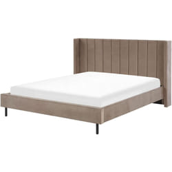 Letto matrimoniale con doghe 180 x 200 cm velluto tortora Villette