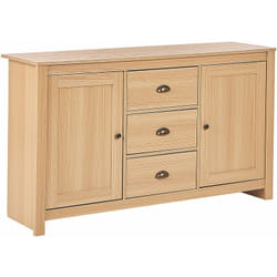 Credenza a 2 ante e 3 cassetti stile tradizionale legno chiaro Lansin