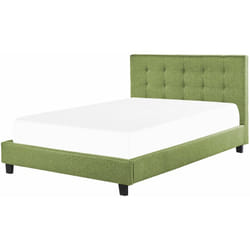 Letto tessuto verde con rete a doghe 180 x 200 cm La Rochelle