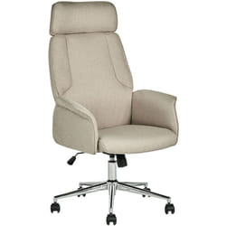 Beliani - Sedia ufficio in materiale sintetico beige schienale regolabile Pilot