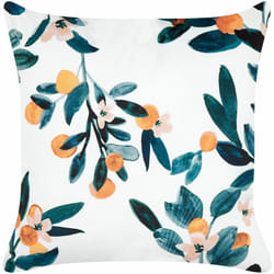 Beliani - Cuscino velluto foglia di tè bianco giallo 45 x 45 cm foglie di Knautia
