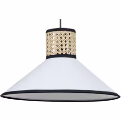 Lampada a sospensione con paralume in tessuto. Illumina la zona giorno, la camera da letto o la sala da pranzo in modo elegan ...