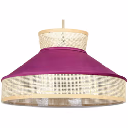 Lampada a sospensione con paralume in rattan. Dona luce nuova a ogni stanza con questo lampadario in stile boho. Fusione perf ...