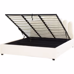 Letto contenitore matrimoniale velluto con testata a conchiglia. Porta la classe in camera da letto con questo letto dal desi ...
