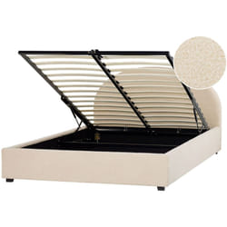 Letto matrimoniale contenitore minimalista 140 x 200 beige Vaucluse