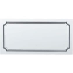 Specchio da muro rettangolare in argento con led 120 x 60 cm Arromachnes