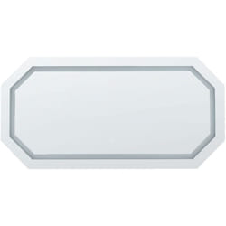 Specchio da muro ottagonale in argento con led 120 x 60 cm Locmariaquer