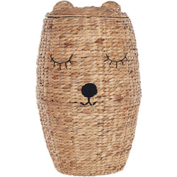 Cesto a forma di orso in giacinto d'acqua naturale Sambur