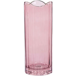 Beliani - Vaso da tavolo in vetro rosa dorato 30 cm Perdiki