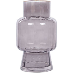 Beliani - Vaso di fiori in vetro grigio dalla forma astratta 26 cm Megalo