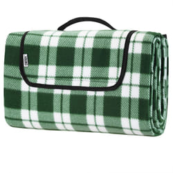 Detex - Coperta da picnic impermeabile termoisolante lavabile 1-6 persone giochi bimbi outdoor mare 200x200cm, Karo/Grün (de)