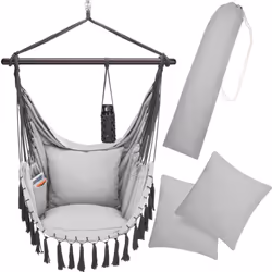 Sedetevi & riposate su questa elegante poltrona outdoor! La comoda sedia sospesa di DETEX® offre un elevato comfort di seduta ...