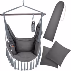 Sedetevi & riposate su questa elegante poltrona outdoor! La comoda sedia sospesa di DETEX® offre un elevato comfort di seduta ...
