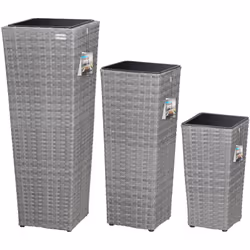 La primavera può arrivare! Il Set da 3 unità di fioriere della marca Casaria® è ideale per decorare il giardino, il balcone, ...