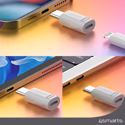 4smarts 540711 adattatore per inversione del genere dei cavi Lightning USB-C Bianco - Vista aggiuntiva 2