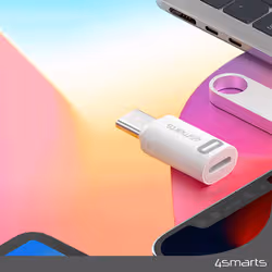 4smarts 540711 adattatore per inversione del genere dei cavi Lightning USB-C Bianco - Vista aggiuntiva 3