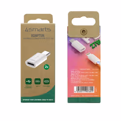 4smarts 540711 adattatore per inversione del genere dei cavi Lightning USB-C Bianco - Vista aggiuntiva 4