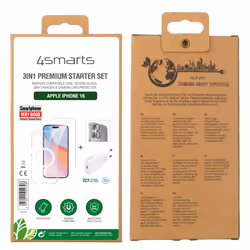 4smarts 3in1 Premium Starter Set mobile phone starter kit Trasparente, Bianco - Vista aggiuntiva 5