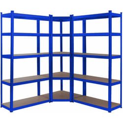 Set di 3 scaffali per uso intensivo Scaffalatura ad angolo Scaffalatura - Arebos