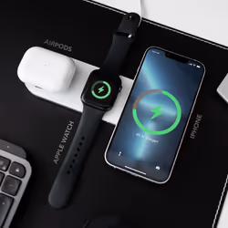 Vonmählen Aura Home Cuffie, Smartphone, Orologio intelligente Bianco USB Carica wireless Ricarica rapida Interno