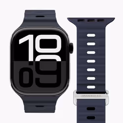 Vonmählen Wave Band 2 Cinghia Blu marino Silicone - Vista aggiuntiva 2