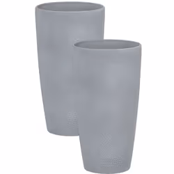 Coppia di fioriere da interno ed esterno. Aggiungi un tocco di classe, in casa come in balcone, con questo set di 2 vasi. Rea ...