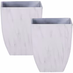 Elegante set di 2 vasi di fiori effetto marmo lucido. Ottieni un aspetto raffinato in qualsiasi zona con questo elegante set  ...