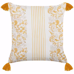 Cuscino con motivo floreale. Aggiungi un tocco di classe al salotto o alla camera da letto con questo cuscino decorativo. È r ...