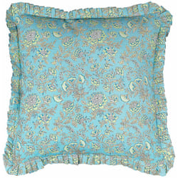 Cuscino decorativo cotone motivo floreale 45 x 45 cm multicolore