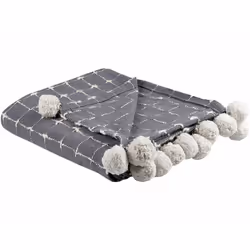 Plaid decorativo con pompon. Realizzata morbido cotone di alta qualità, questa coperta sarà una meravigliosa aggiunta in casa ...