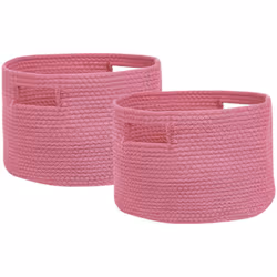 Set di 2 cesti intrecciati. Questo set di due cesti in corda di cotone di alta qualità sono adatti per in ogni stanza. Ideali ...