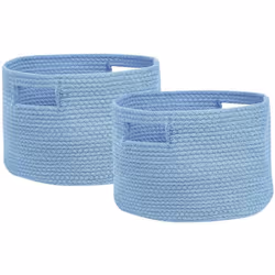 Set di 2 cesti intrecciati. Questo set di due cesti in corda di cotone di alta qualità sono adatti per in ogni stanza. Ideali ...