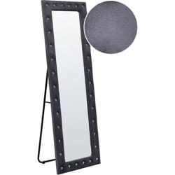 Beliani - Specchio da terra velluto grigio scuro 50 x 150 cm glamour Ansouis