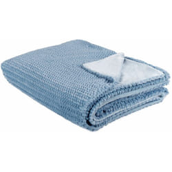 Beliani - Coperta copriletto in morbida pelliccia blu 150 x 200 cm Bjas