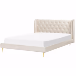Moderno letto matrimoniale imbottito con testiera capitonné. Introduci lo stile glam in camera da letto con questo letto matr ...