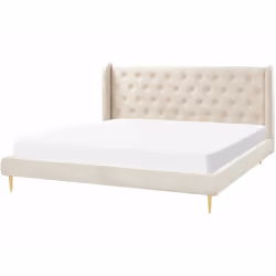 Moderno letto matrimoniale imbottito con testiera capitonné. Introduci lo stile glam in camera da letto con questo letto matr ...