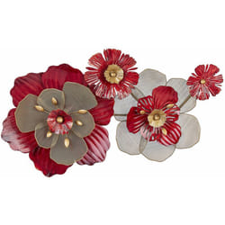 Beliani - Decorazione da parete in metallo rosso oro 88 x 45 cm geometrico floreale Scandium