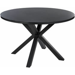 Beliani - Tavolo da giardino in alluminio e vetro nero ⌀ 120 cm Maletto
