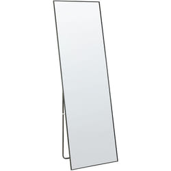 Beliani - Specchio da terra a figura intera ovale a vetro e metallo nero 50 x 156 cm Beauvais